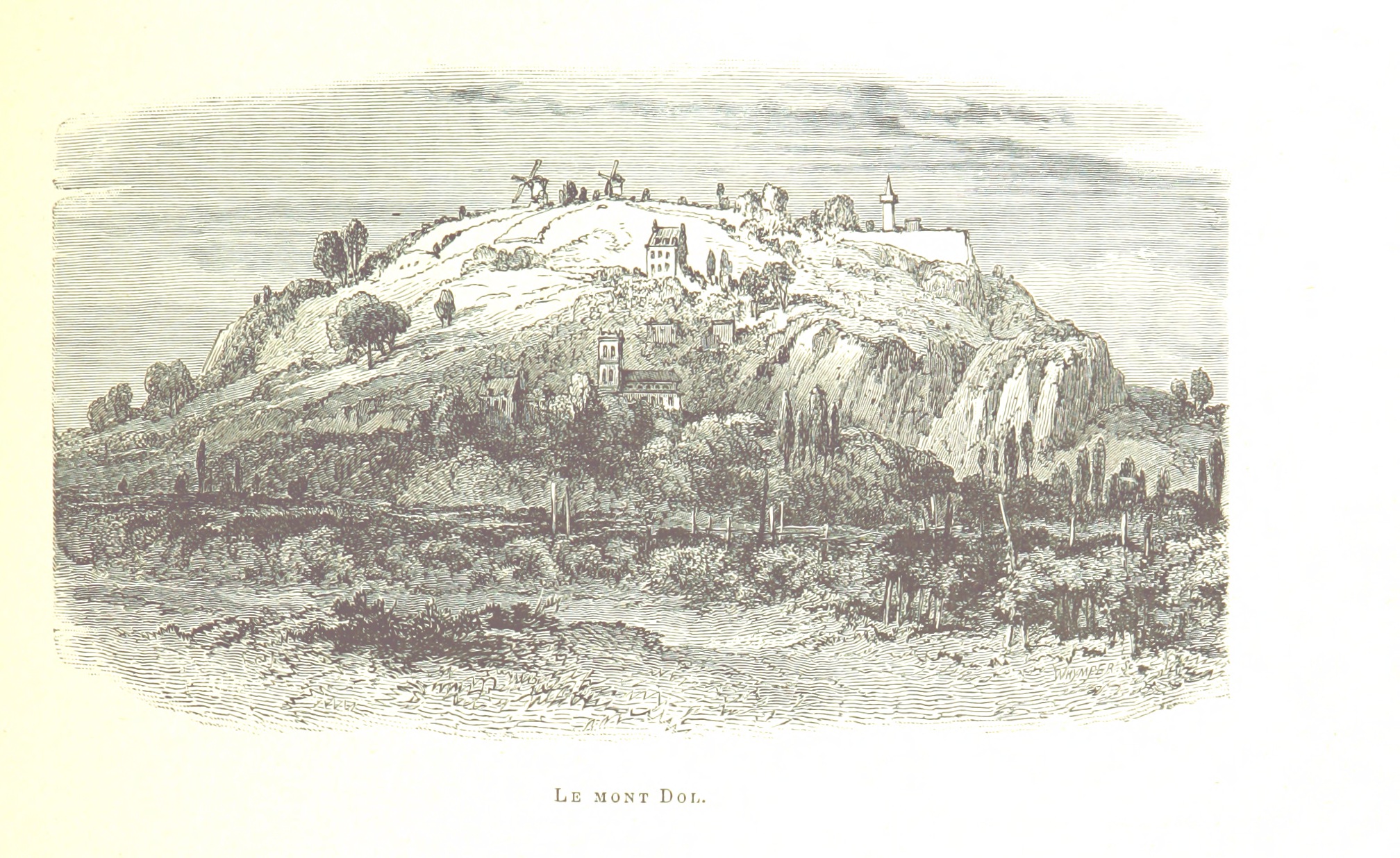 Illustration du mont Dol prise de La France pittoresque. Ouvrage illustré, etc