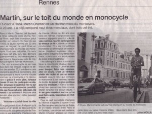 Article Ouest-France 2014-09-06